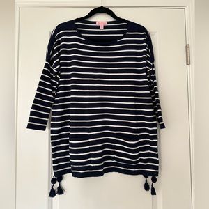 Lilly Pulitzer Navy Striped Sweater